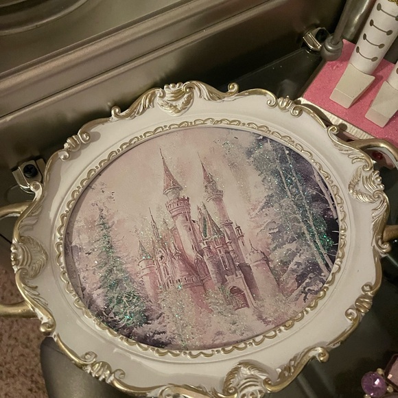 12" Pink & Gold Castle Decorative Tray by Ashland® - Picture 8 of 10